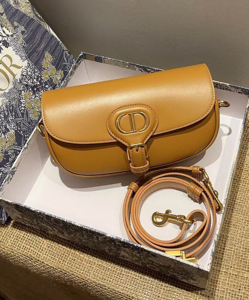 Christian Dior Bobby East west Leather Bag Apricot